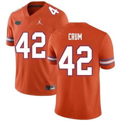 Men's Florida Gators #42 Quaylin Crum NCAA Nike Orange Authentic Stitched College Football Jersey IGP3462OK